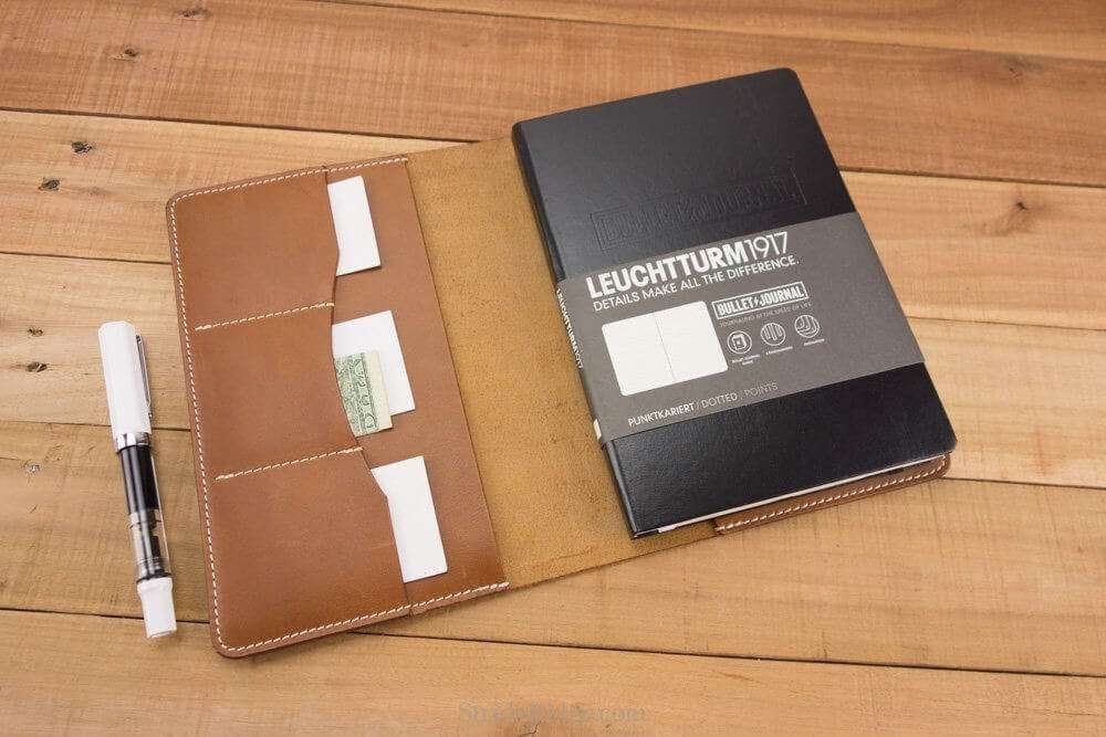 Leather Leuchtturm1917 A5 Notebook Cover - Brown - Bullet Journal Cover